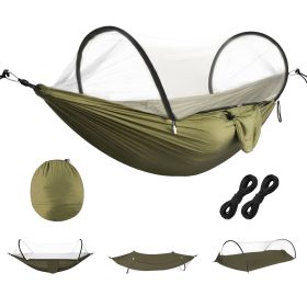 Camping Hammock with Mosquito Net 3-in-1 Portable Hammock Tent with BuiltIn Mosquito Net Dual-Way Zippers 440lbs Capacity Attached Storage Pocket for