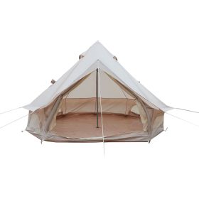 9.8FT Oxford Bell Tent for Family Camping Spacious Yurt Tent with Stove Jack, 4 Season Glamping Shelter, Waterproof Oxford Hot Tent for 3-4 People