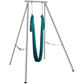 Aerial Yoga Frame & Yoga Hammock, 9.67 ft Height Professional Yoga Swing Stand Comes with 6.6 Yards Aerial Hammock (Color: Atrovirens, Includes Hammock: Yes)
